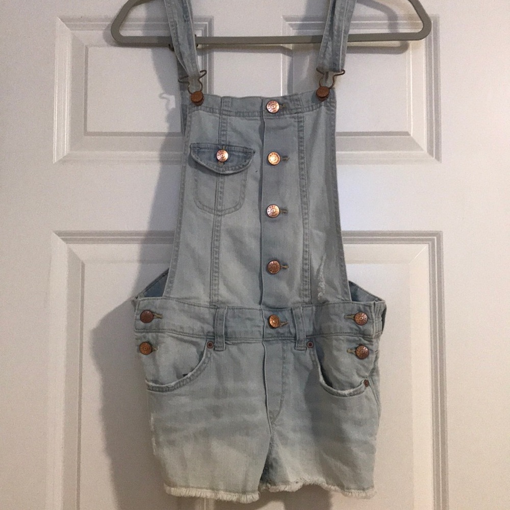 Denim Overall Shorts